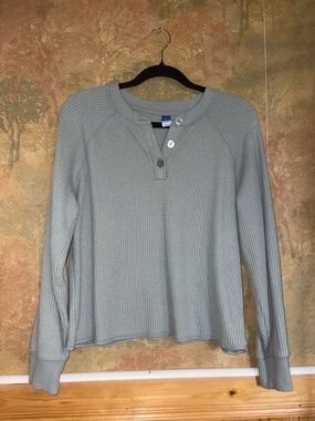 Old Navy ~ Green Waffle Sweater